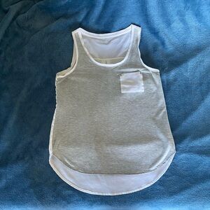 Gray Calvin Klein tank top with patch pocket